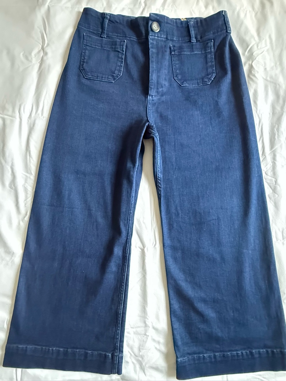 Anthropologie Maeve Dark Blue Wide Leg Jeans